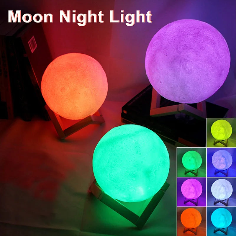 Luz LED de Luna y Galaxia para Dormitorio Infantil