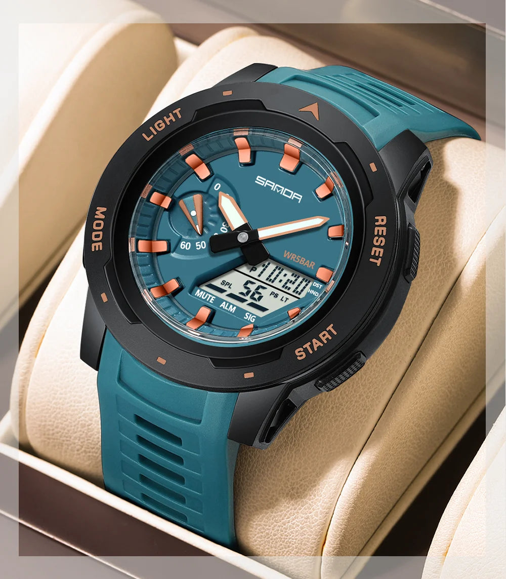 Reloj Deportivo SANDA LED Doble Pantalla para Hombre