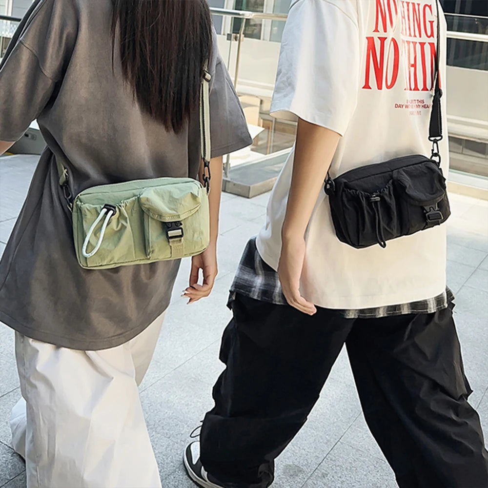 Bolso bandolera deportivo, diseño de estilo de ropa de trabajo, bolso de hombro individual, bolso de pecho ligero multifuncional, bolso para teléfono móvil