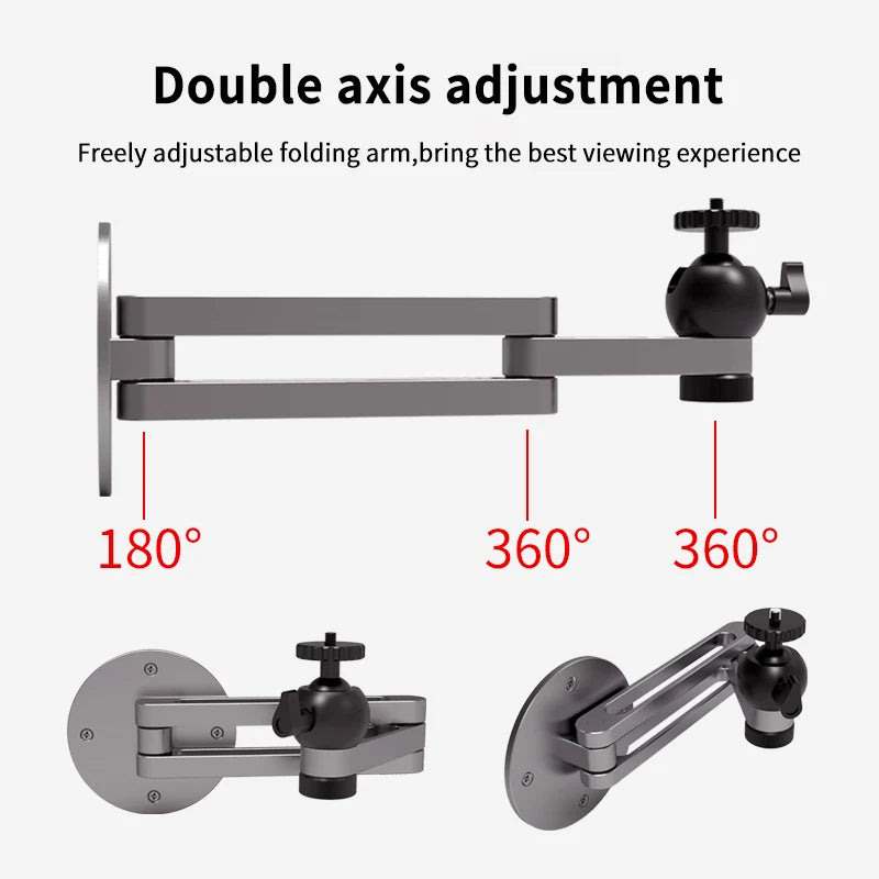Soporte de pared para proyector de aleación de aluminio con rotación 360°
