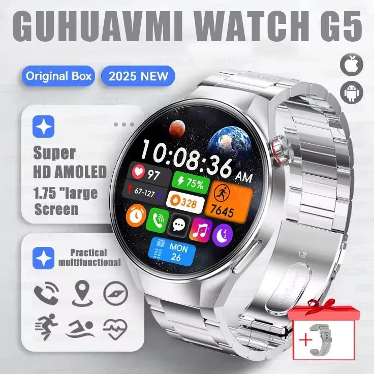 Reloj Inteligente G5 Plus con Pantalla AMOLED, GPS y Llamadas Bluetooth