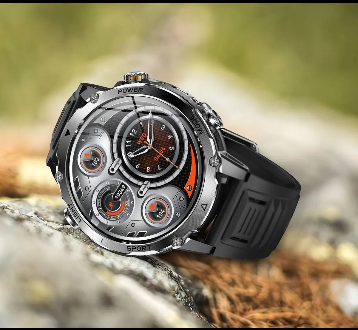 Reloj Inteligente Militar GPS Linterna SOS