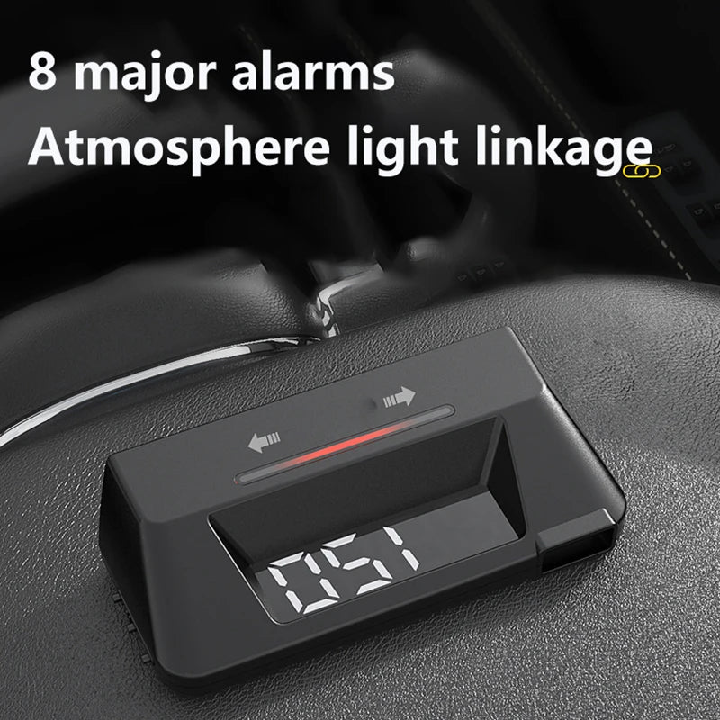Velocímetro Digital de doble pantalla para coche, velocímetro de conducción HUD ODB, proyector de parabrisas, pantalla frontal de voltaje para vehículos de camión