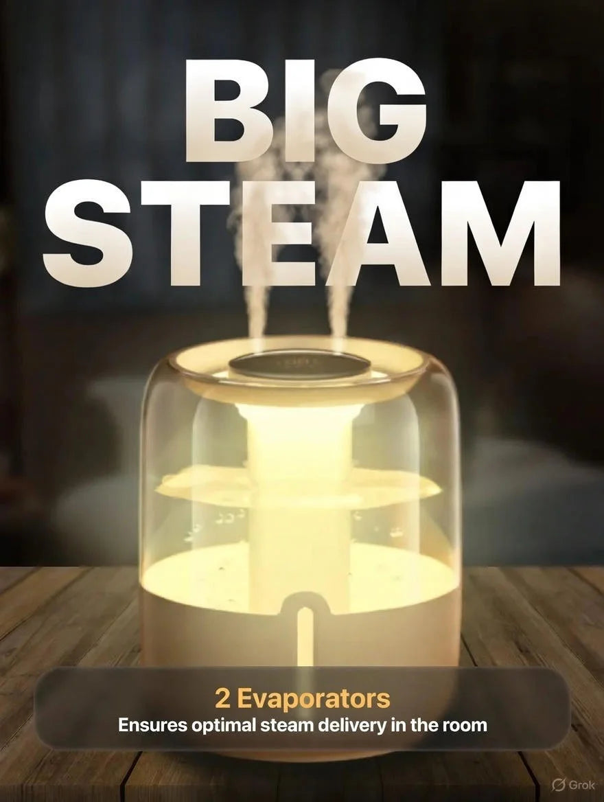 Humidificador Grande 4.8L Difusor de Aroma USB