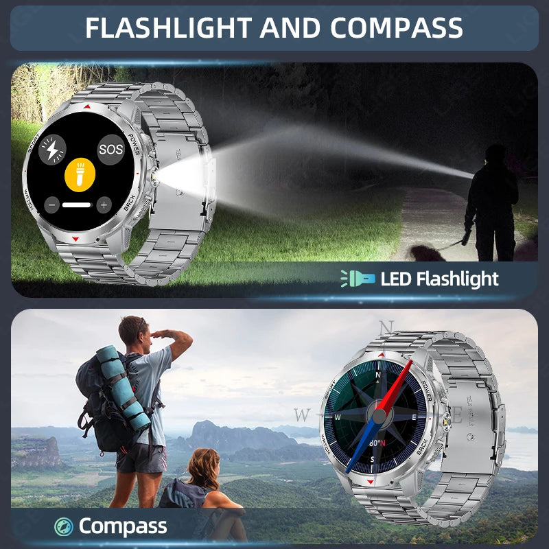 LIGE Reloj Inteligente Exterior 1100mAh Brújula