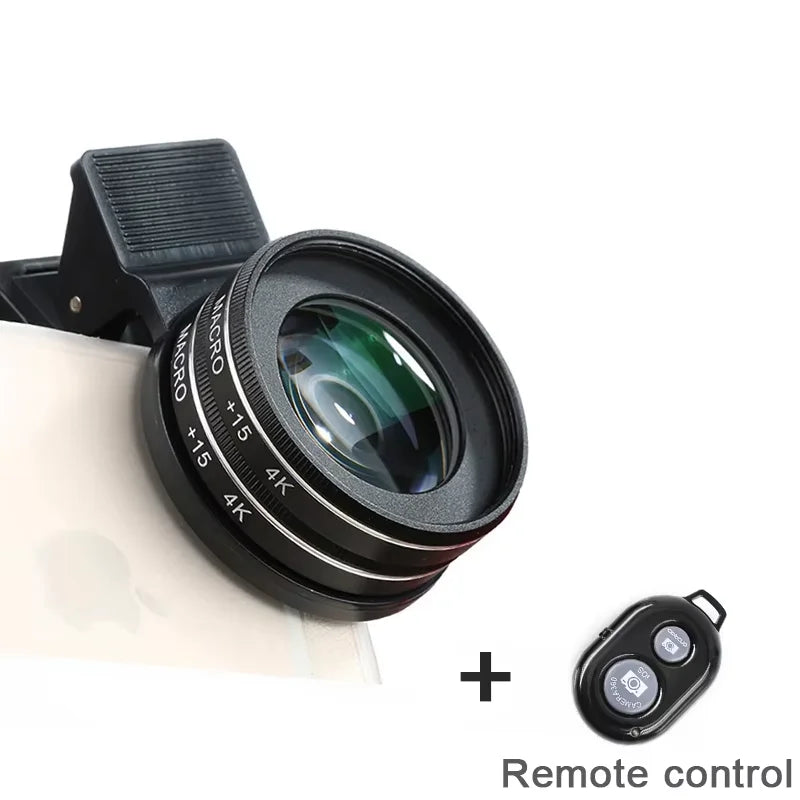 Kit de Lentes Macro 15X y 30X 4K HD para Smartphone