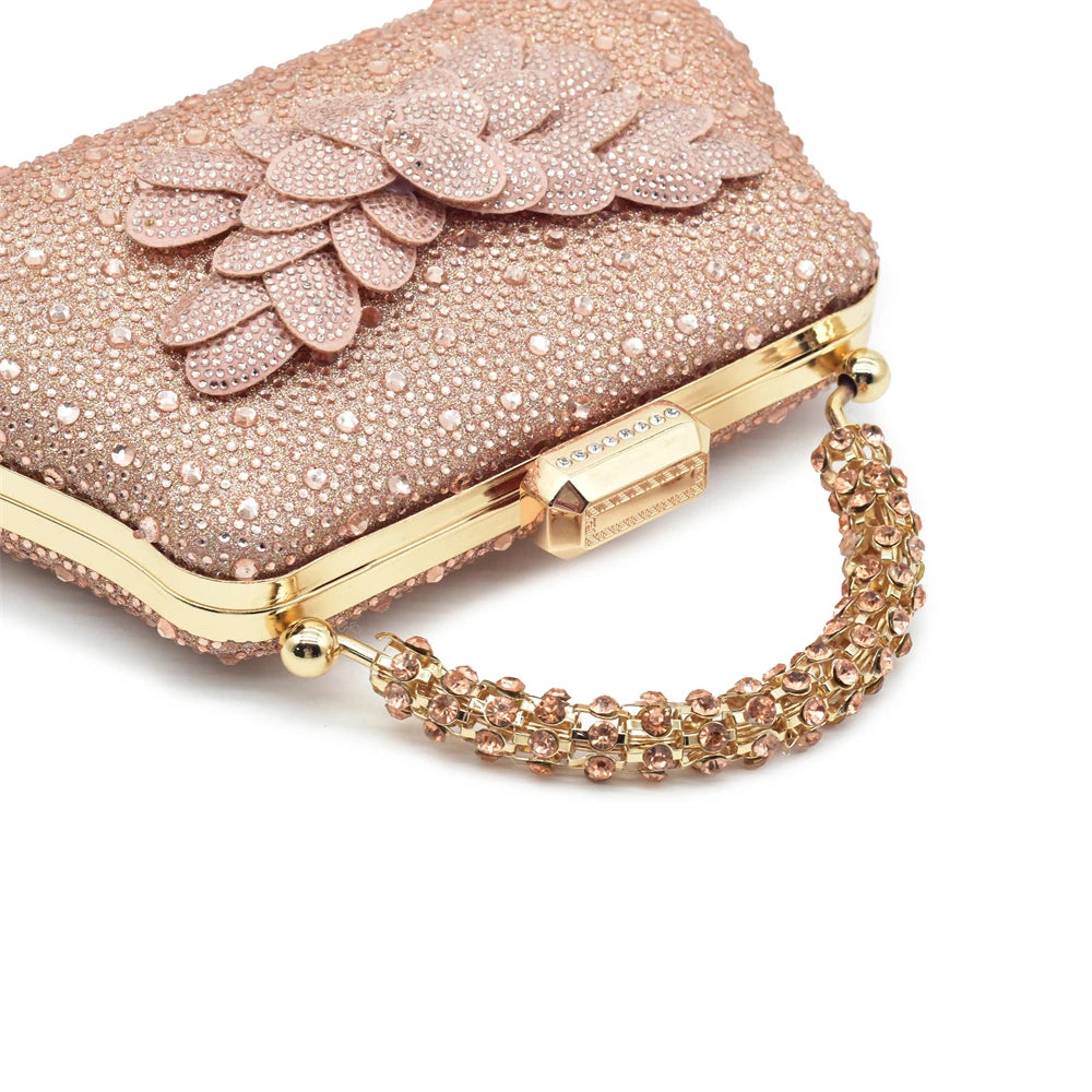 Sandalias con Strass de Tacón Alto para Mujer - Conjunto Zapatos y Bolso