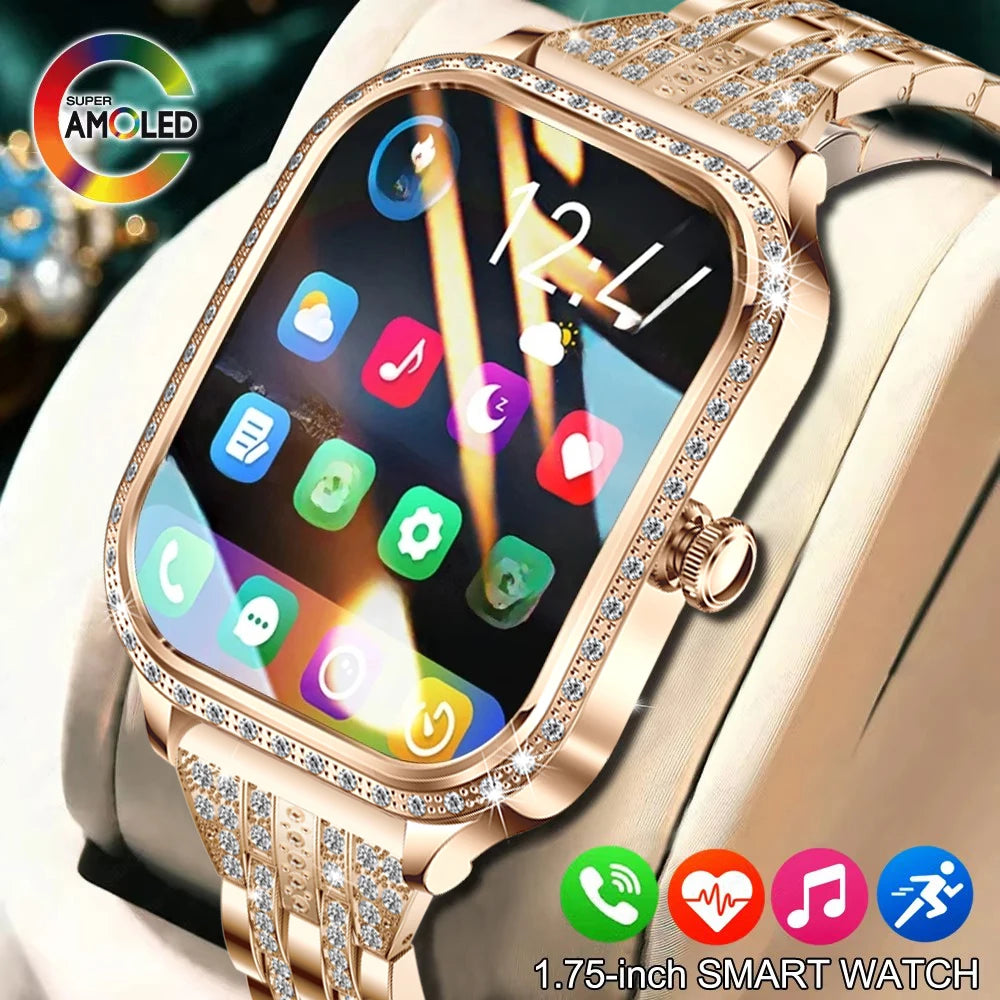 Smartwatch para mujer con pantalla HD 1.75'', llamadas Bluetooth y monitor de salud IP68