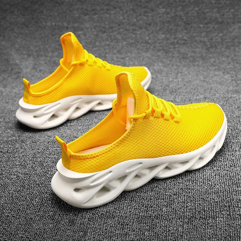 YRZL medias zapatillas de deporte para hombre, zapatos casuales de moda, zapatillas deportivas ligeras de punto transpirable para exteriores, zapatillas para caminar con amortiguación