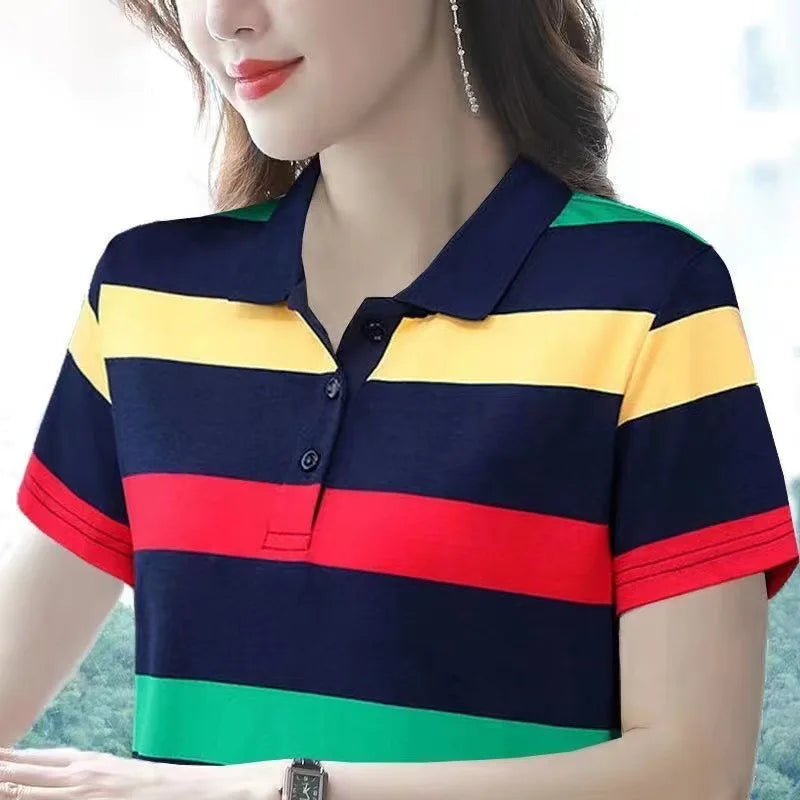 Camiseta Vintage de Manga Corta para Mujer