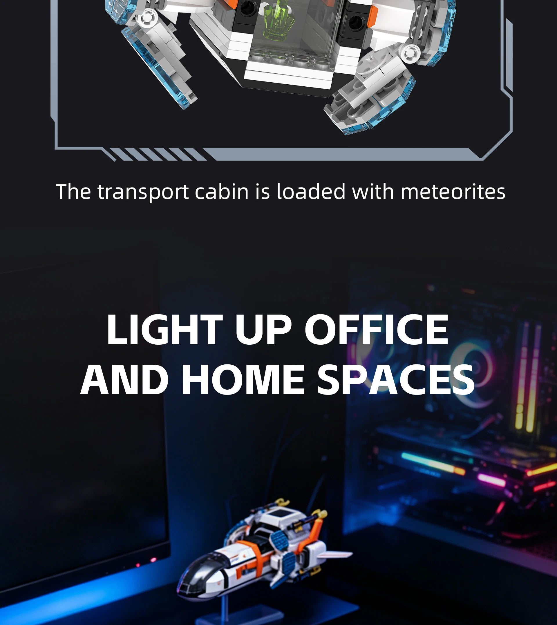 LL003 Serie Aeroespacial, Juguetes Creativos para el Hogar, Set de Bloques de Construcción de Naves Espaciales, Juguete Educativo para Niños, Regalo de Cumpleaños