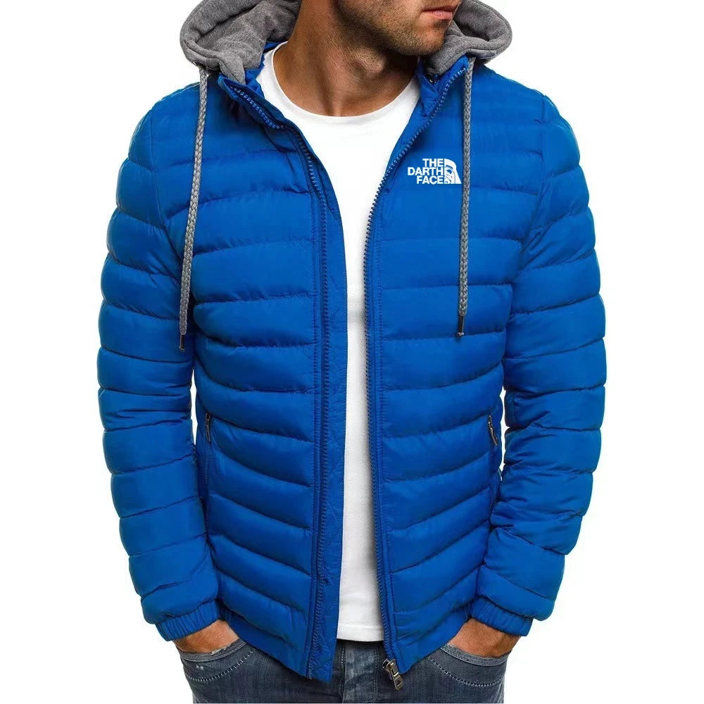 Chaqueta con Capucha para Hombre – Abrigo Ajustado con Cremallera