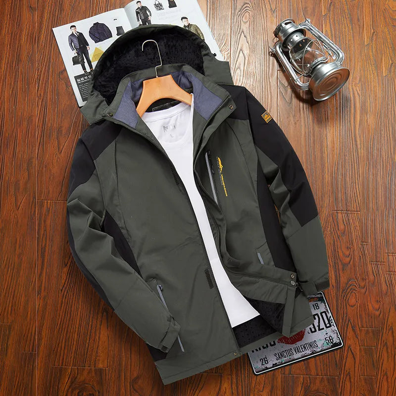 Parka Militar con Capucha para Hombre, Abrigo Cálido Anorak