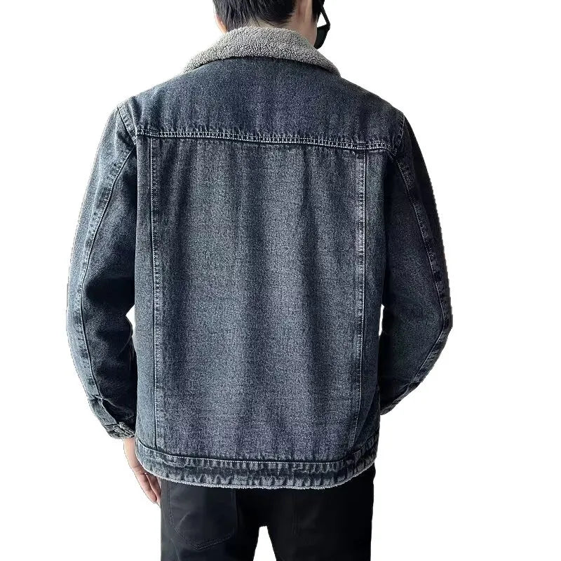 Chaqueta Vaquera de Invierno para Hombre con Forro de Borrego