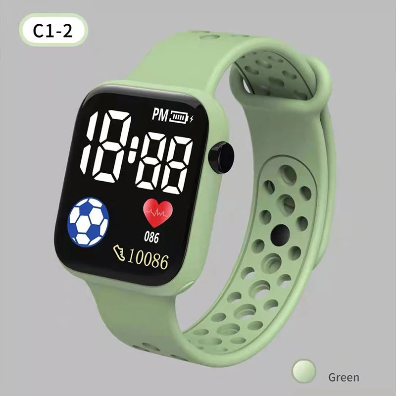 Reloj Digital Deportivo LED para Niños y Niñas