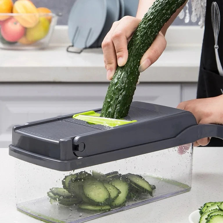 Picadora de verduras multifuncional, cortador de cebolla, ralladores de alimentos, rebanador, Dicer, desmontable, accesorios de cocina, paquete de 15