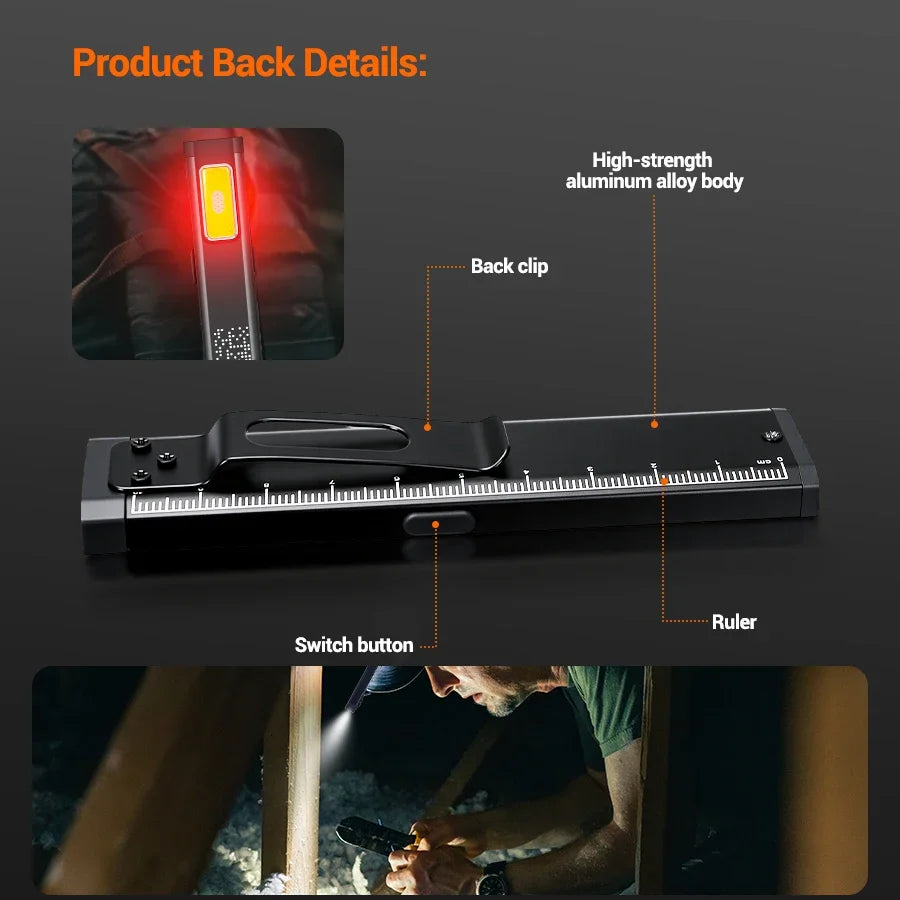 Mini Linterna LED Portátil Recargable con Agarre Magnético