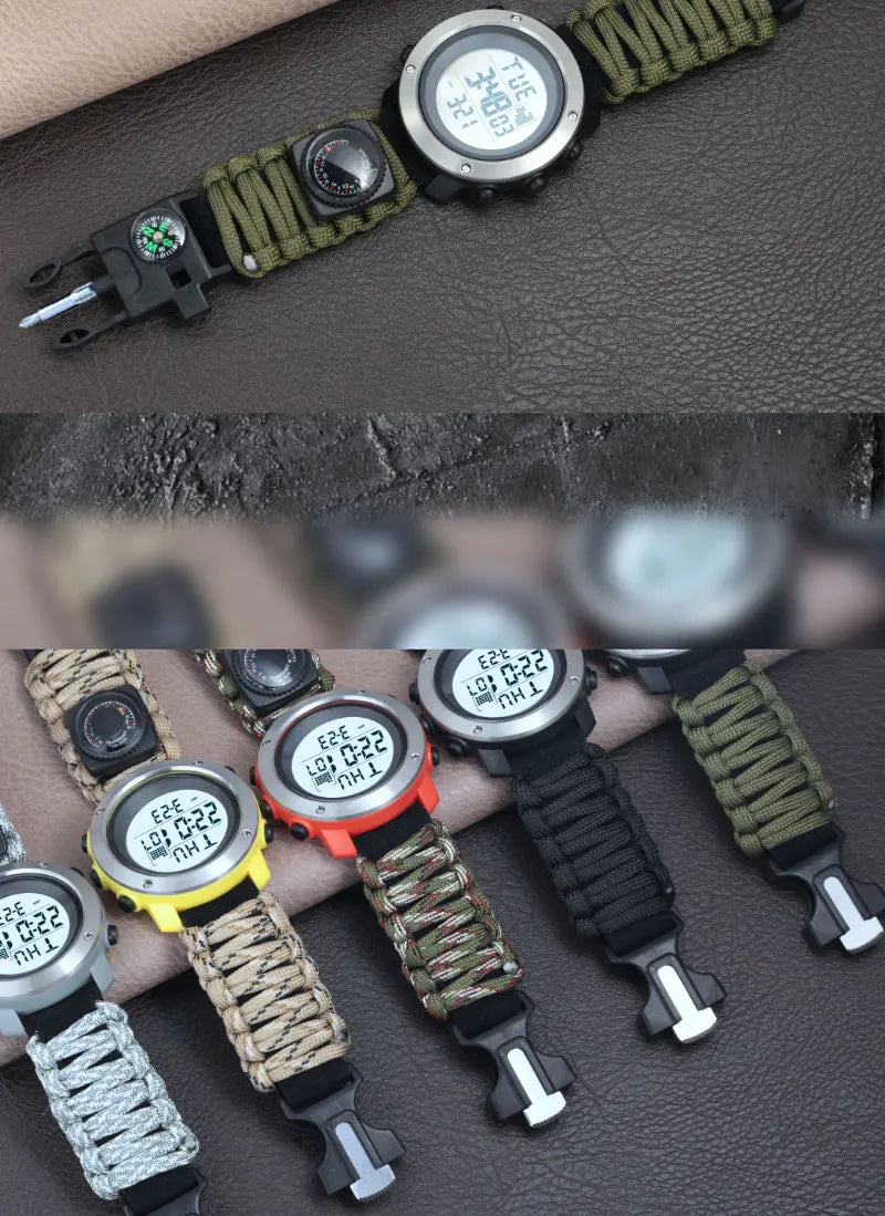 Reloj Digital Deportivo SHIYUNME con Brújula, Termómetro y LED Militar
