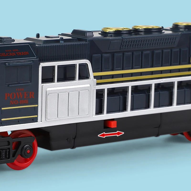 Tren Eléctrico de Juguete Vintage con Luces LED y Sonido para Niños