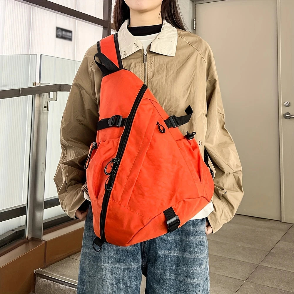 Bolso de pecho de gran capacidad, bolso de hombro deportivo, bolso de ciclismo, bolso de trabajo, nuevo bolso cruzado funcional y versátil