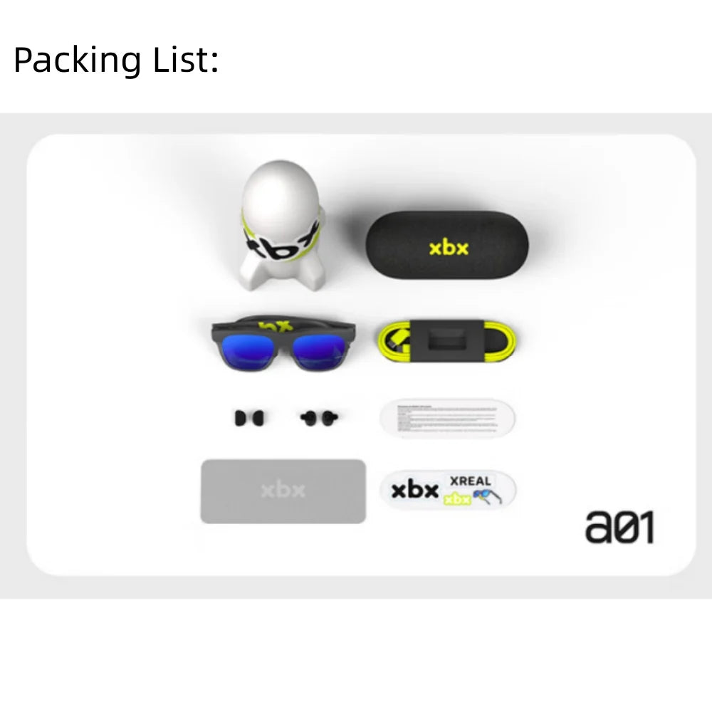 Gafas AR XREAL xbx a01, ultraligeras de 62g, compatibles con HDR10, 1600 nits, 50 grados de campo de visión, para ver películas y jugar.