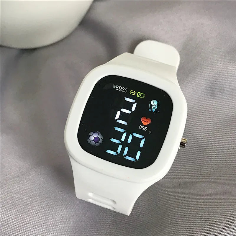 Reloj Deportivo Digital LED Cuadrado para Mujer