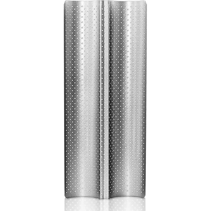 Molde perforado para pan francés baguette antiadherente