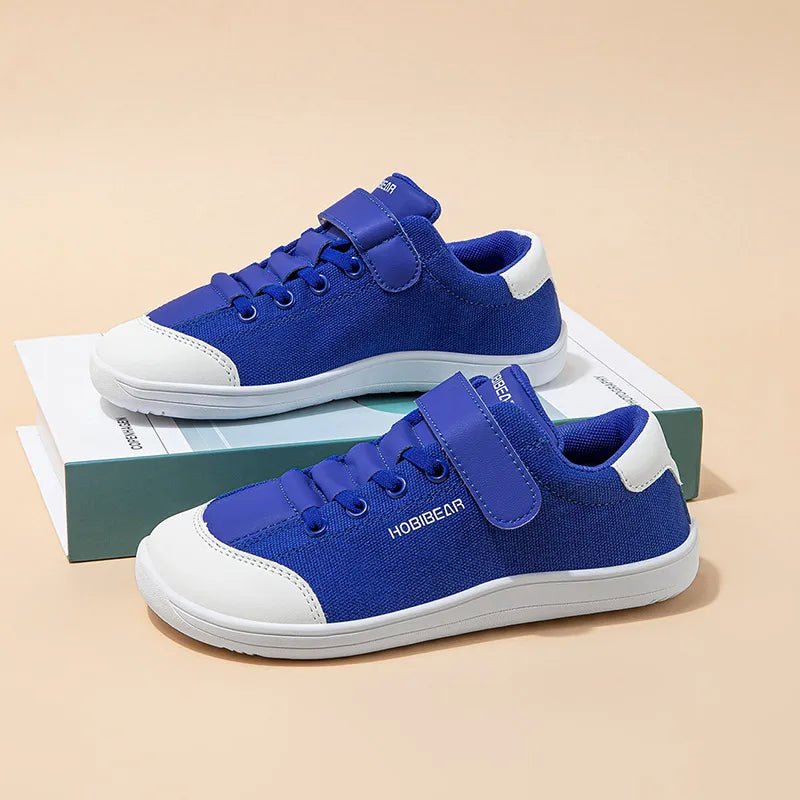 HOBIBEAR, zapatos descalzos para niños, punta ancha, zapatillas minimalistas para caminar con caída cero, zapatos casuales cómodos de cuero Artificial