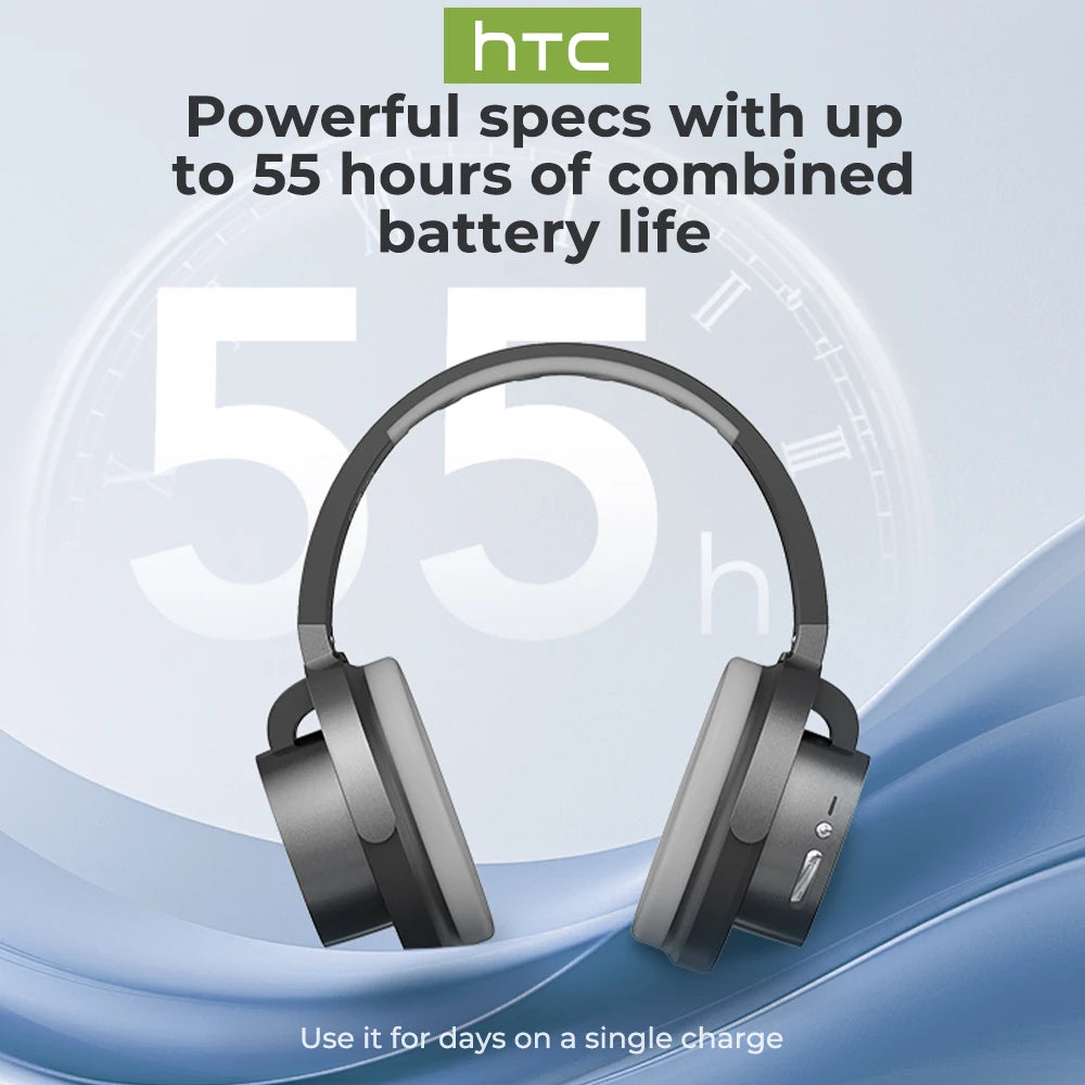 HTC HP07 Auriculares supraaurales Auriculares de traducción de 134 idiomas Auriculares de traducción facial a cara Batería de larga duración