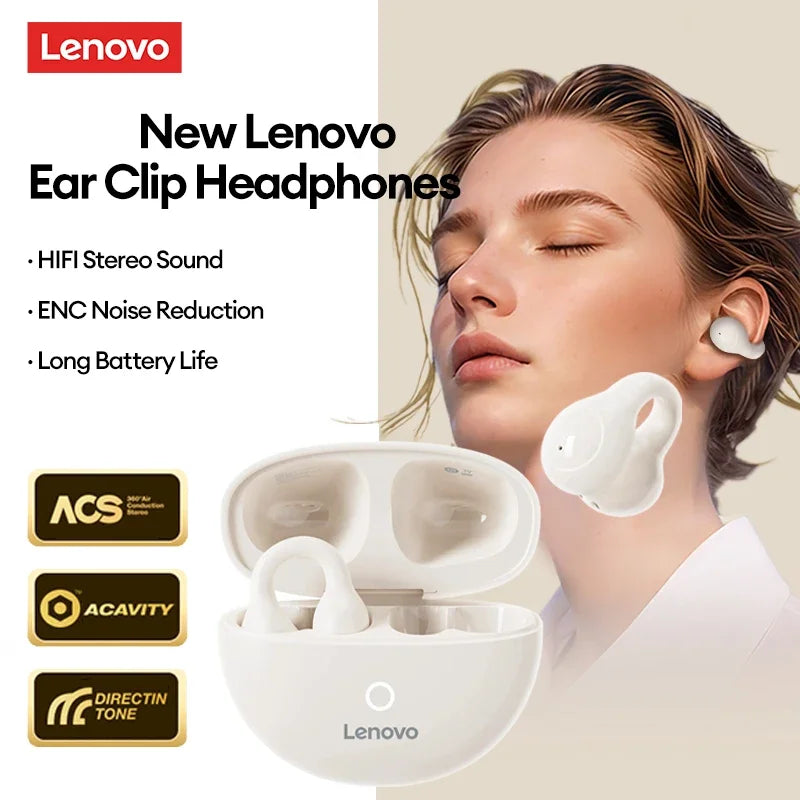 Auriculares Lenovo LP25 OWS Bluetooth 5.4 con Clip Inalámbricos