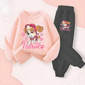Primavera nueva Patrulla Canina de manga larga para niñas Top pantalón largo traje de dos piezas sudaderas con capucha casuales para niños conjuntos de chándal informal para niños