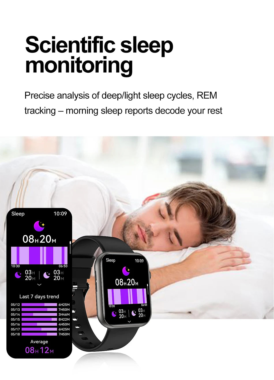Reloj Inteligente con IA de Voz, IP68 y Llamadas Bluetooth