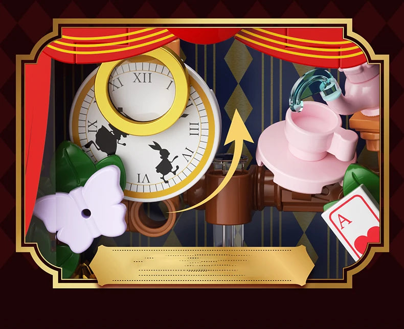 JAKI Mr. Rabbit - Caja de Música de Bloques de Construcción, Modelo Mecánico DIY STEM MOC, Decoración para el Hogar, Regalo de Halloween y Navidad para Niños, Niñas y Adultos