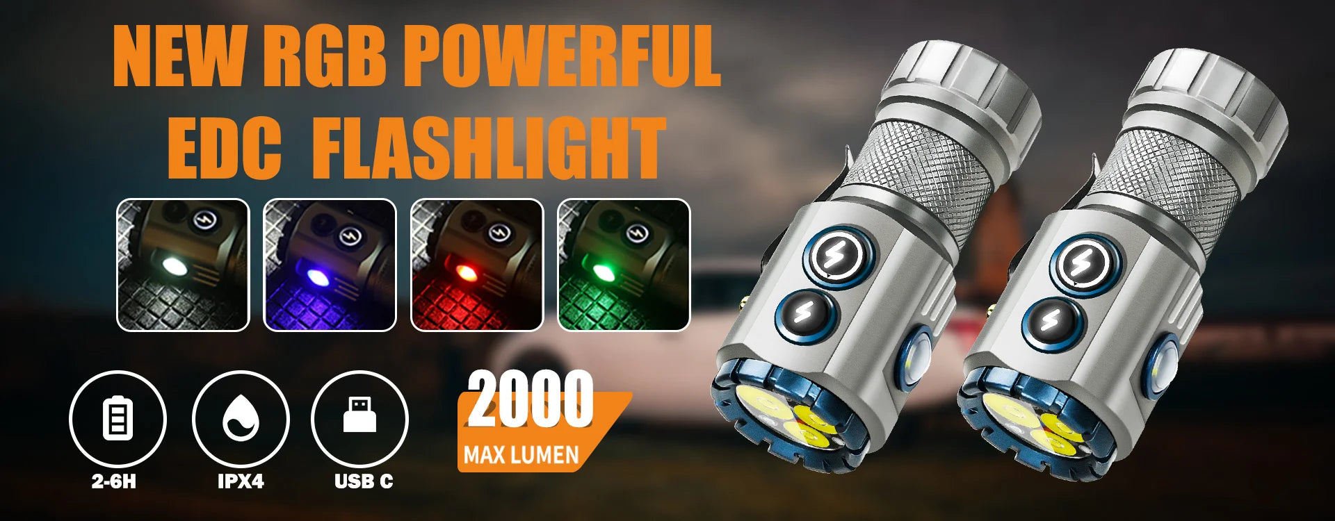 Linterna Frontal Recargable USB 5 LED para Pesca y Camping
