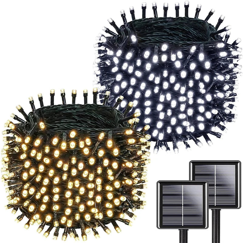 Guirnalda Solar de Luces para Jardín y Navidad