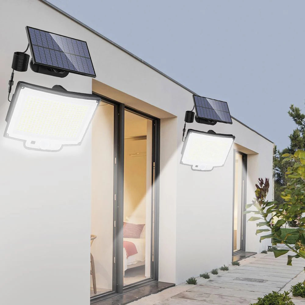 Lámpara Solar LED con Sensor de Movimiento para Jardín y Exterior