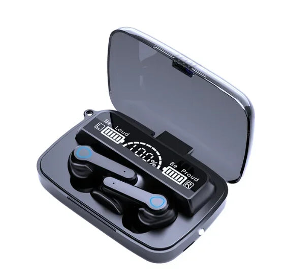 Auriculares Bluetooth M19 originales, intrauditivos inalámbricos deportivos inteligentes con pantalla Led táctil, auriculares Tesoro de carga para almacén