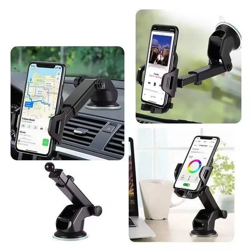 Soporte para teléfono con ventosa para coche, soporte con ventosa para teléfono inteligente, soporte para móvil en coche para iPhone, Xiaomi, Huawei y Samsung