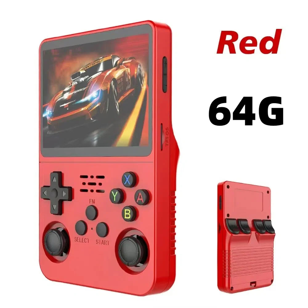 Consola de Juegos Retro R36S, Pantalla IPS de 3.5 Pulgadas, Sistema Linux, 64 GB