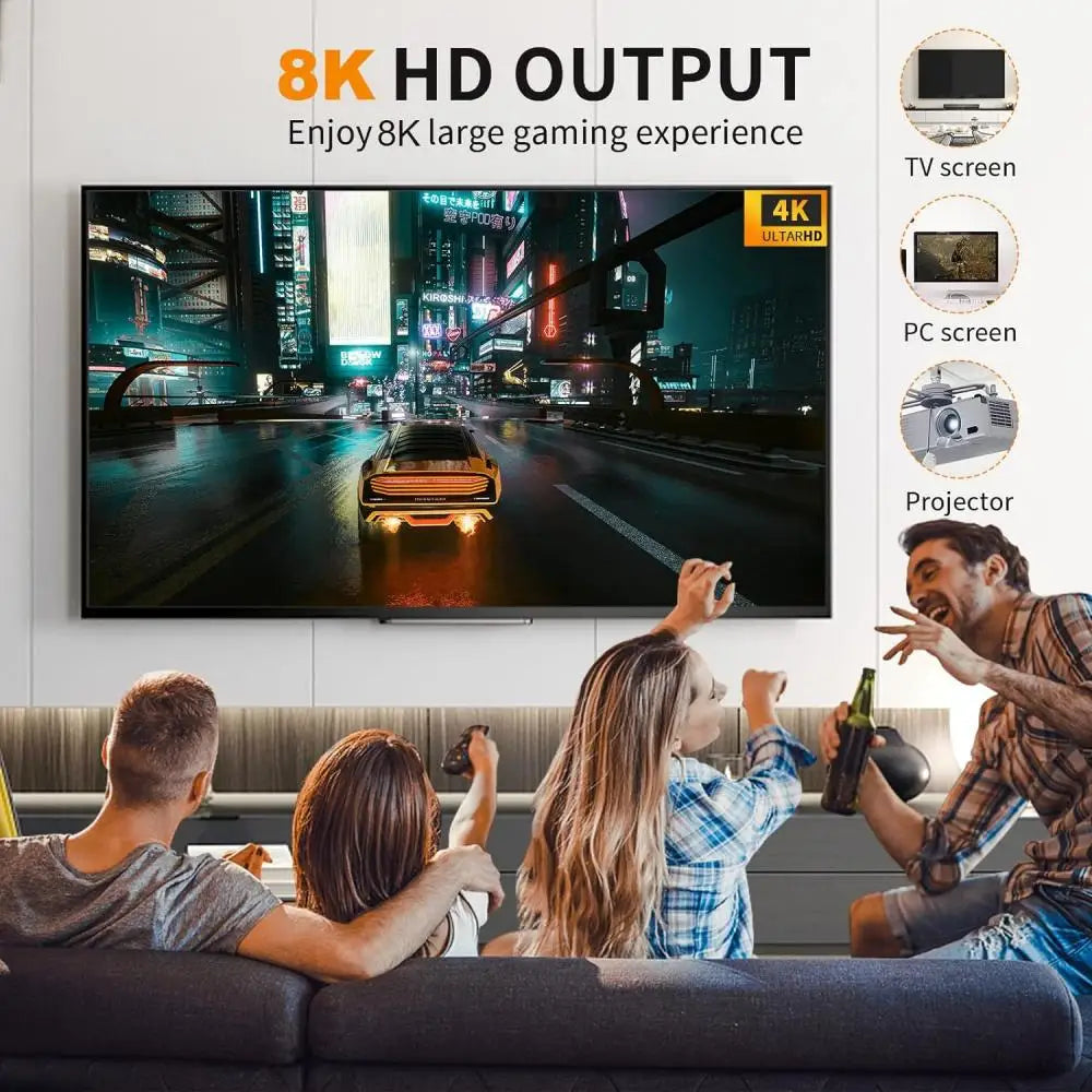 Consola de videojuegos Retro 4K S905X4, caja de juegos Retro Monster integrada, 48000 juegos para PSP/PS1/Sega Saturn/SNES Android 11,0 TV Box