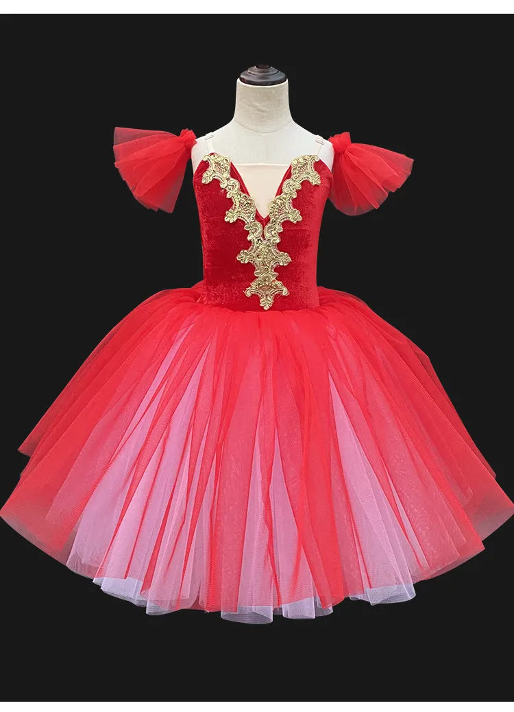 Vestido de Ballet Tutú para Niñas, Traje de Bailarina Infantil