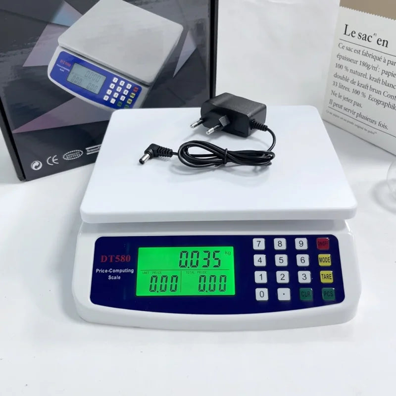 Báscula Digital de Cocina 30KG Alta Precisión Pantalla LCD