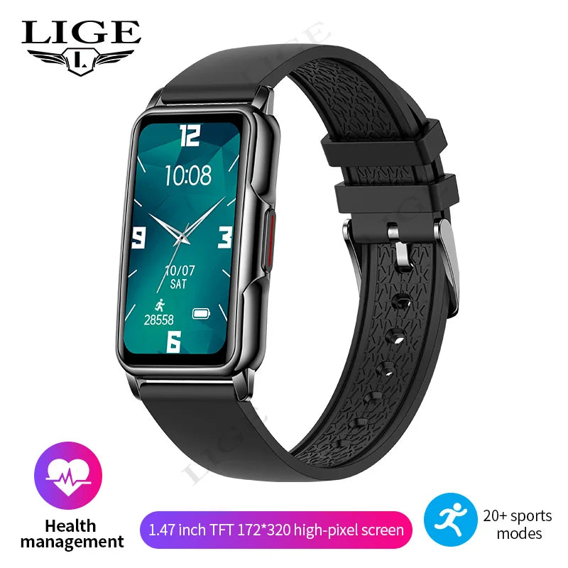 Smartwatch deportivo con frecuencia cardíaca 1,47" para mujer y hombre
