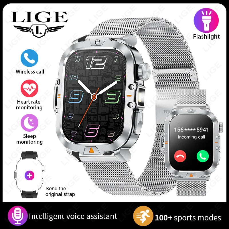Reloj Inteligente LIGE Bluetooth Deportivo Resistente Agua