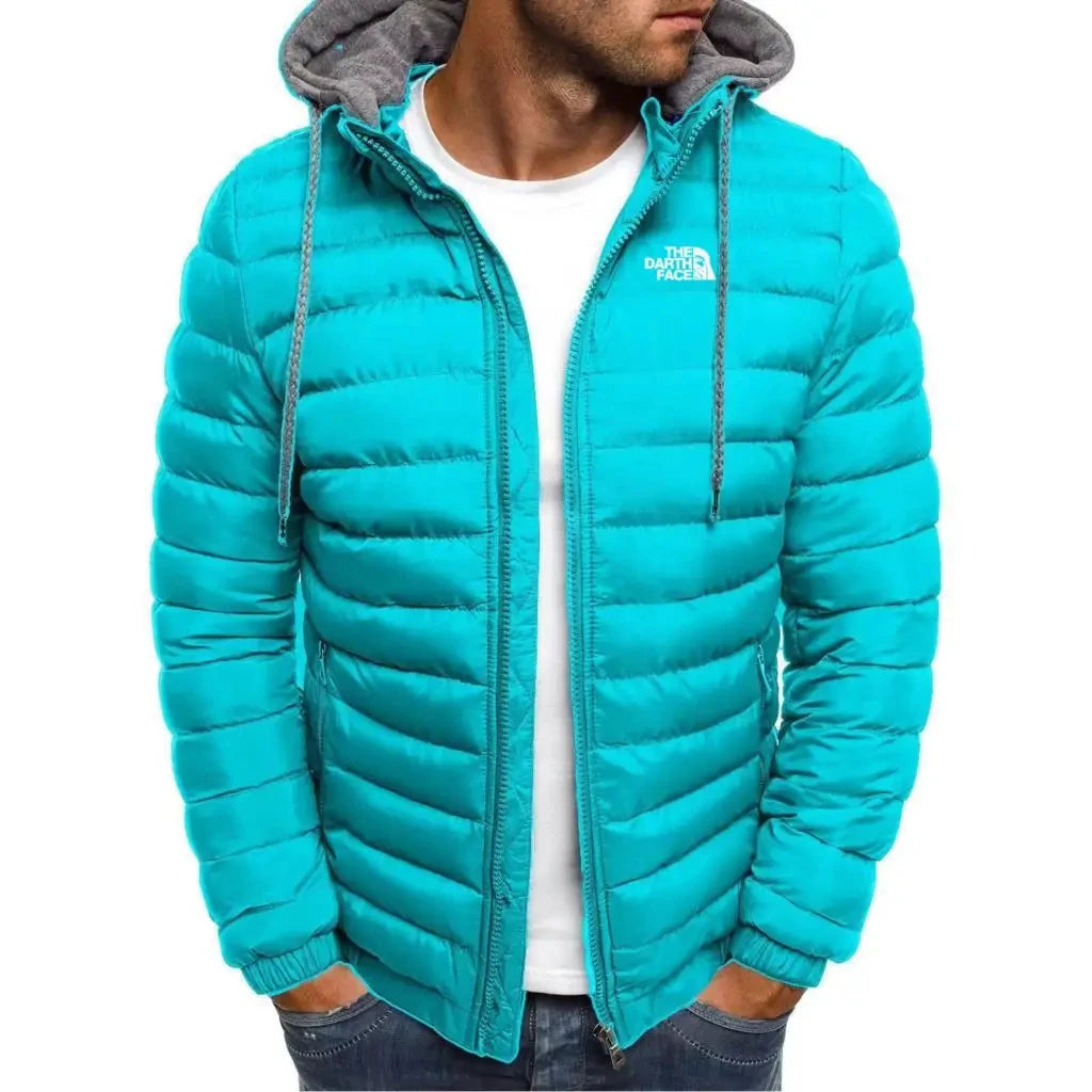 Chaqueta con Capucha para Hombre – Abrigo Ajustado con Cremallera