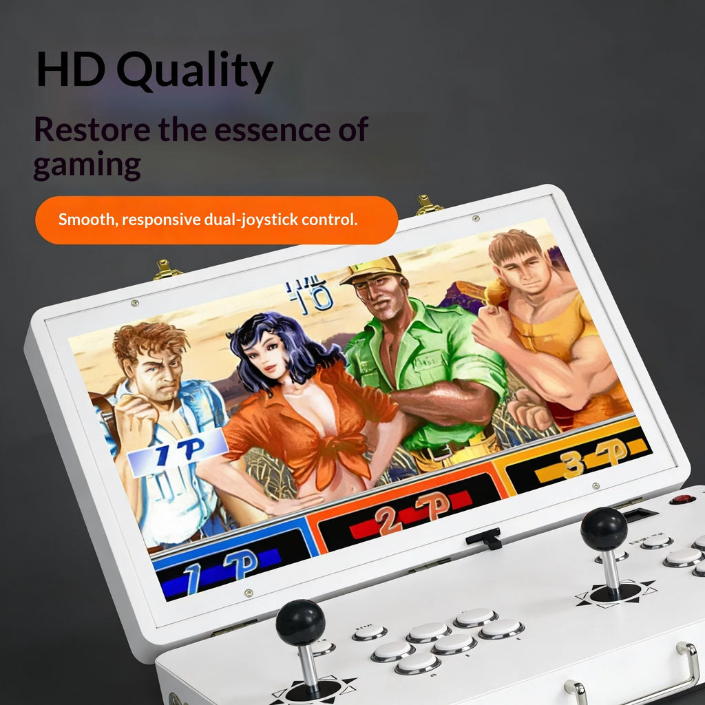 Máquina de Juegos Arcade con Doble Joystick, Portátil, Pantalla HD Integrada, Modelo 2026, para Uso Doméstico, Conexión a TV, Juego de Lucha Clásico Retro