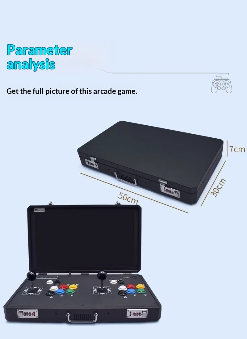 Máquina de Juegos Portátil de 20 Pulgadas, Plegable, con Doble Joystick, Sistema Dual, Máquina Integrada de Arcade para el Hogar, Pandora Moonlight Box