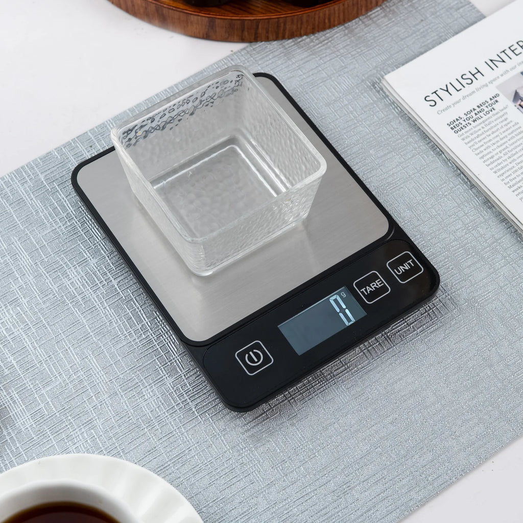 Báscula de cocina mejorada, báscula electrónica de alta precisión, alta calidad, para hornear alimentos, café, té, fruta, herramienta profesional esencial para el hogar