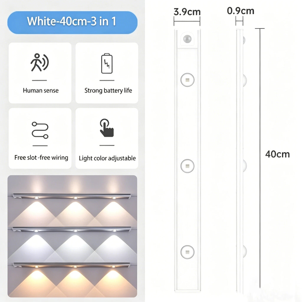 Luz LED Nocturna Regulable con Sensor para Armario