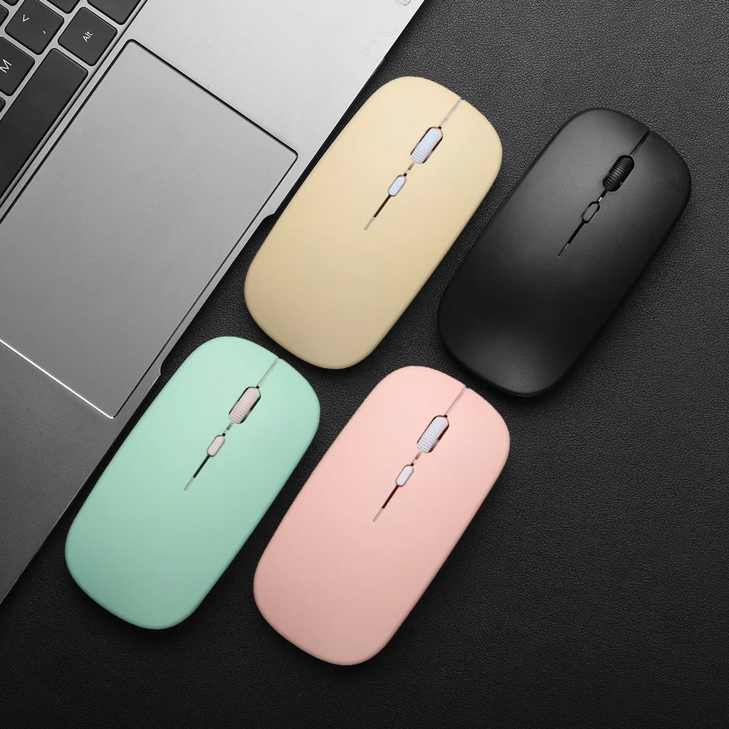 Ratón inalámbrico portátil compatible con Bluetooth 2,4 GHz modos duales ratón de ordenador con Nano receptor para Notebook PC portátil Macbook